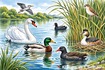 V&ouml;gel am Wasser