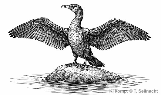 Kämpfende Amselmännchen